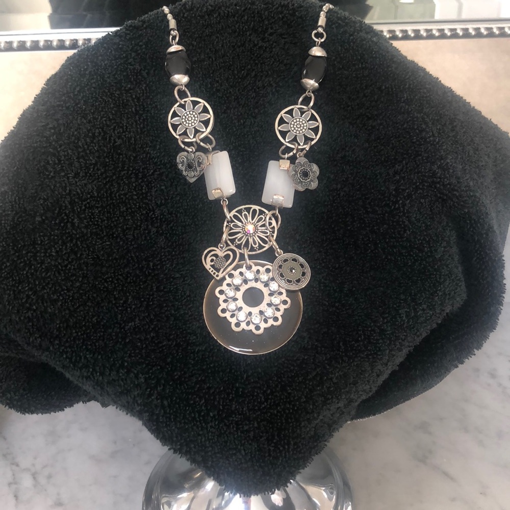 Black and silver necklace